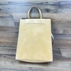 Vtg Lamarthe Women BackPack Handbag Tan Leather